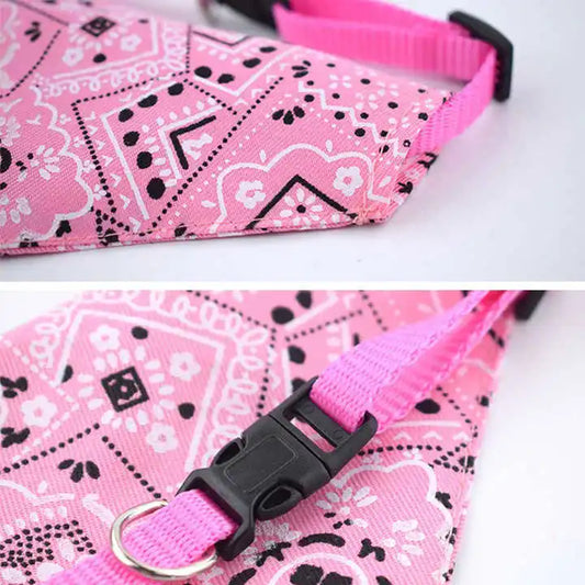 Adjustable Paisley Pet Bandana Collar – Dogs & Cats