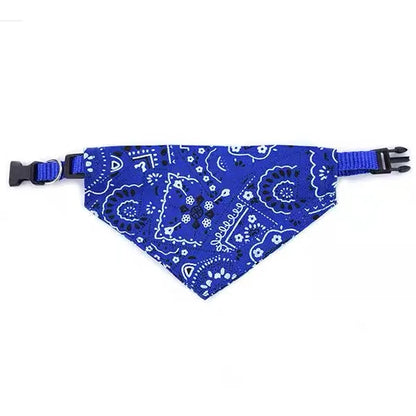 Adjustable Paisley Pet Bandana Collar – Dogs & Cats