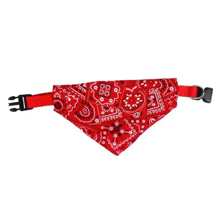 Adjustable Paisley Pet Bandana Collar – Dogs & Cats
