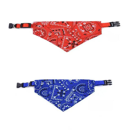 Adjustable Paisley Pet Bandana Collar – Dogs & Cats