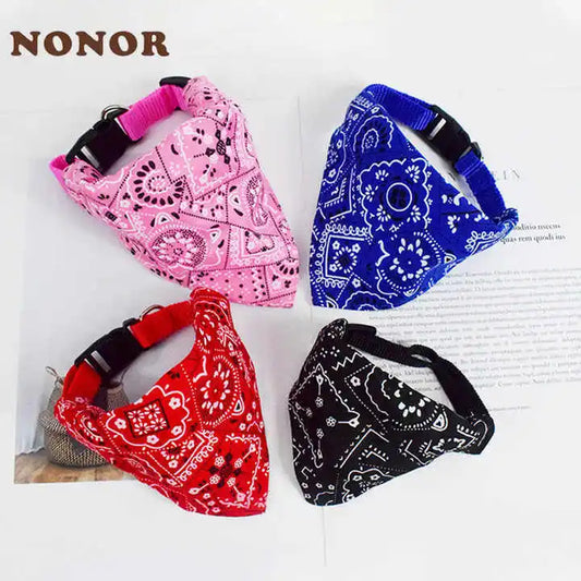 Adjustable Paisley Pet Bandana Collar – Dogs & Cats