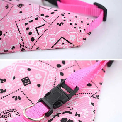 Adjustable Paisley Pet Bandana Collar – Dogs & Cats