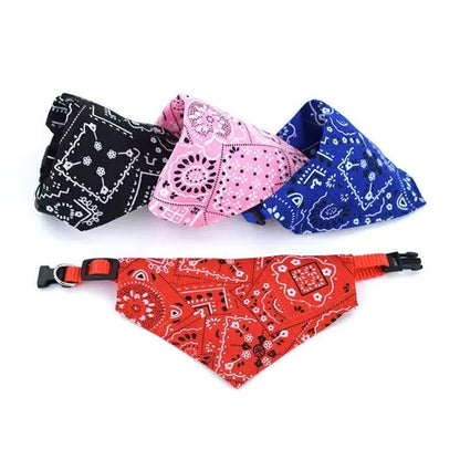 Adjustable Paisley Pet Bandana Collar – Dogs & Cats